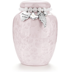 Urne <span class=keywords><strong>miniature</strong></span> en porcelaine en gros pour cendres humaines, urne commémorative décorative artisanale pour femme adulte avec couvercle - Product Image 1