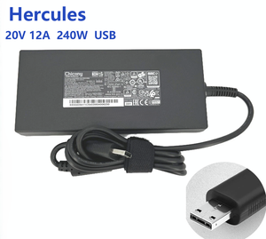 Cargador/Alimentador para Portátil A20-240P2A 20V 12A 240W USB para Chicony MSI Stealth <span class=keywords><strong>GS77</strong></span> 12UHS 12UH Katana 17 B12VGK Adaptador para Portátil - Product Image 1