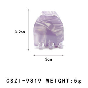 CANYUAN MINI Sevimli Denizanası Özel Saç Tokası, Festival Okul Stili Asetat Pençe Toka, Dalgalı Mini Festival Saç Aksesuarları - Product Image 2