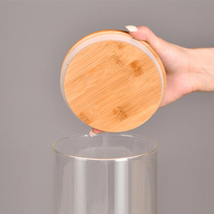 Venta al por mayor de portavelas de vidrio de borosilicato de alta calidad, tamaño personalizado, <span class=keywords><strong>para</strong></span> <span class=keywords><strong>suelo</strong></span> o escritorio, con tapa, en forma de cilindro redondo. - Product Image 6