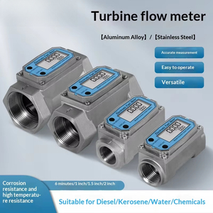 Kleine roestvrijstalen vloeistof-elektronische turbine flowmeter voor <span class=keywords><strong>water</strong></span>, brandstof, diesel, benzine - Product Image 2