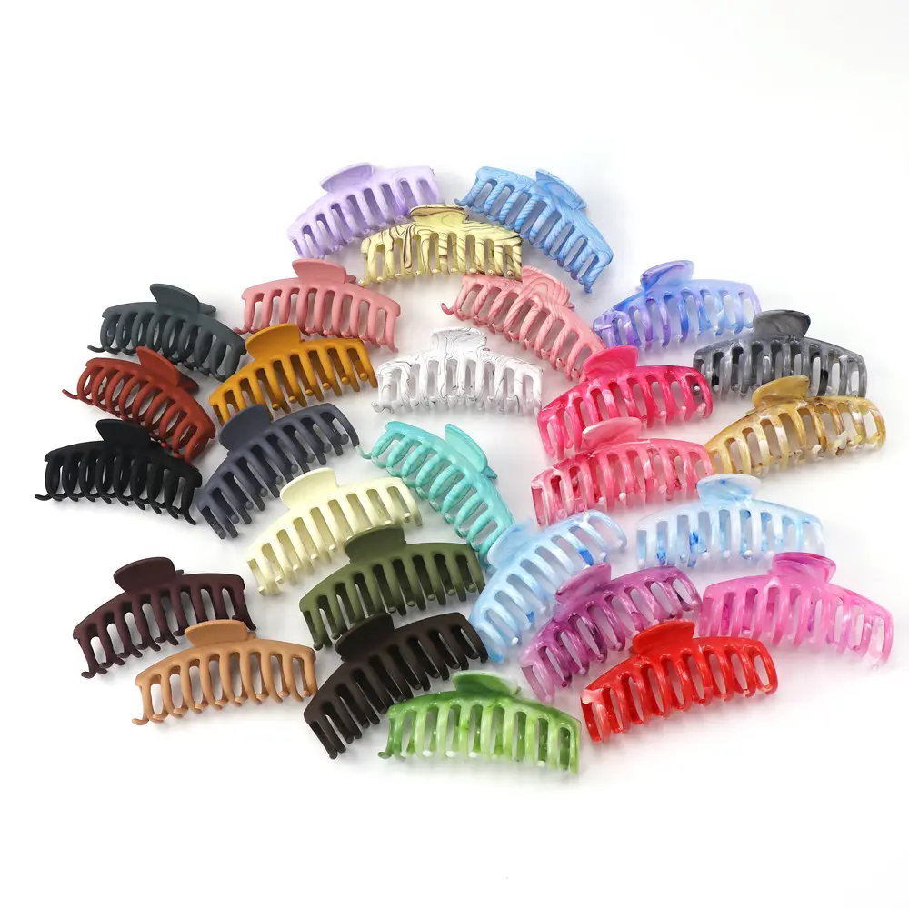 Factory Direct Sale Large Size Hair Claw Clip Eco Friendly Plastic Claw Clips For Women