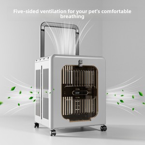 Chariot pliable à 2 roues pour animaux <span class=keywords><strong>de</strong></span> compagnie, pour chat et <span class=keywords><strong>chien</strong></span>, portable, respirant, compatible avec la <span class=keywords><strong>voiture</strong></span>, en matériau PP, capacité <span class=keywords><strong>de</strong></span> 10 kg, pour petits animaux - Product Image 3