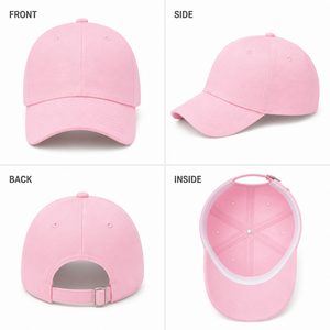 Casquette de baseball <span class=keywords><strong>rose</strong></span> personnalisée pour enfants, 6 panneaux, en coton structuré, ajustable, pour filles, extérieur, été, OEM, vente en gros, faible MOQ - Product Image 3