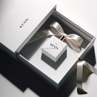 Kotak hadiah ulang tahun perusahaan mewah untuk wanita tahan air spons Liner perak Foil Logo UV lapisan timbul kotak laci parfum