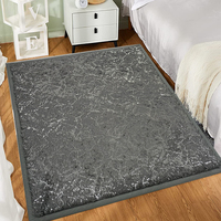 Tapis en velours PV de style moderne, procédé argenté chaud, doux pour salon, chambre à coucher, tapis pour bébé