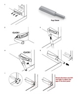 Loquet de porte d'armoire au design moderne, ouvre-armoire à une touche, système d'ouverture par poussée en plastique robuste pour armoire et placard