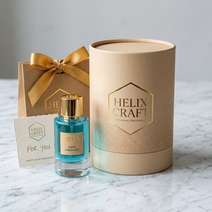 Caja cilíndrica redonda de papel artístico premium para envasado de botellas de Eau de Parfum y Colonia, con logotipo personalizado de fábrica. - Product Image 2