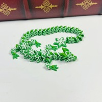 Großhandel 3D-Gedruckter Beweglicher Lebkuchen-Drachen-Ornament, Schneeflockenflügel PLA-Drachen-Statue, Weihnachtliche Tischdekoration Figur