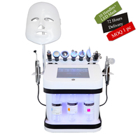 Appareil de beauté multifonctionnel 11 en 1 noir et blanc perle oxygène hydratation eau dermabrasion bulles pour le rajeunissement de la peau