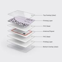 Carte-clé RFID NFC personnalisée en PVC pour hôtel, 13,56 MHz encodée, vierge ou préprogrammée, vente en gros directe usine