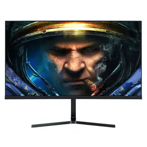 Monitor Komputer Pc Layar Melengkung 24 Inci 1K 1920*1080P, Monitor Komputer Pintar Led Perbatasan Sempit