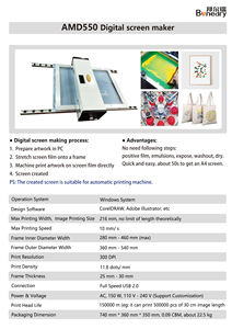 เครื่องพิมพ์แผ่นซิลค์สกรีนดิจิตอลแบบไม่ต้องใช้ฟิล์ม550A ได้รับการรับรอง CE 100-240V 400x600มม. พื้นที่พิมพ์โลโก้ไฟฟ้า - Product Image 5