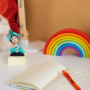 Hand-Painted Lord Krishna Idol (Natural Finish) Spiritual Decorative Showpiece for <b>Home</b> <b>Temple</b> Office Desk, Car Dashboard & Gift - Product Image 2