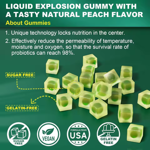 OEM 联合益生菌和酶软糖，900亿CFU多株益生菌，含消化酶，用于肠道支持 - Product Image 3