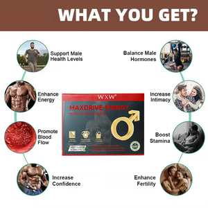 WXW ลูกอมเสริมพลังสำหรับผู้ชาย, ลูกอมเพิ่มพลังให้กับราก Ashwagandha - Product Image 4