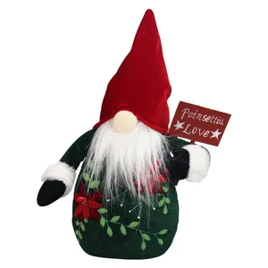 Navidad Productos Novedosos 2023 Noel Festival Decor Supplier Poinsettia Lucky Santa Tomte Christmas Gnome Dolls Plush