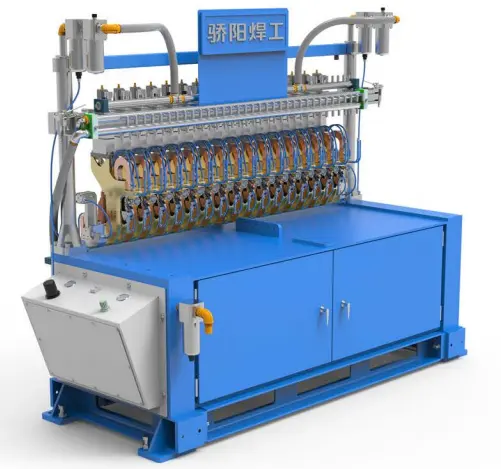 Pabrik mesin las otomatis bangunan baja penguat produk biru disediakan 4-8mm