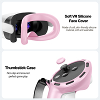 QANYOJOU Ergonomiquement Conçu VR 7-en-1 Ensemble Étui De Protection En Silicone Accessoire De Jeu 219g Compatible avec Meta pour 3s