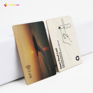 Cartes de visite personnalisées avec logo, prix d'usine YTS, cartes-cadeaux personnalisées, cartes de visite en bois recyclables vertes avec NFC - Product Image 5