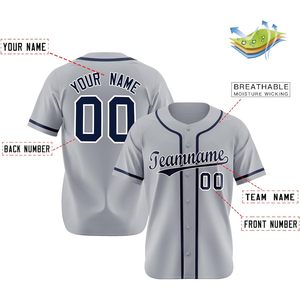 Maillot de baseball personnalisé, uniforme d'équipe unisexe pour adulte, anti-humidité, avec nom, numéro et logo brodés - Product Image 3