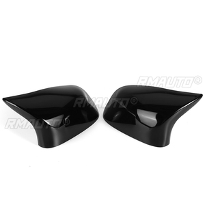 2 pièces Coques de rétroviseurs latéraux de voiture aspect fibre de carbone/noir pour BMW X5 F15 X6 F16 2014-2018 - Product Image 4