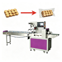 Horizontale kussenverpakkingsmachine met hoge snelheid, automatische verpakkingsapparatuur voor fruit, cake, brood, dadels, appels en sinaasappels.