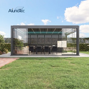 Alunotec vườn sang trọng gazebo cơ giới bioclimatic nhôm Patio mái ngoài trời louvered nhôm pergola - Product Image 1