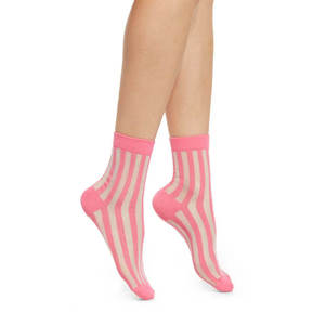 Pink Striped Ankle Socks Knitted Breathable <b>Thin</b> Men's Daily Wear Summer Style - Product Image 4