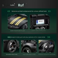 CaDA 63006 RUF GT 1:10 Blocs de construction 1655 pièces Modèle de voiture mécanique Prêt pour la mise à niveau RC Logo personnalisé Vente en gros