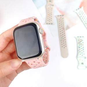 Bracelet en silicone coloré pour Apple Watch S9/Ultra 8/7/6/5/4/3 avec boucle <span class=keywords><strong>papillon</strong></span> respirante, bracelets de montre intelligente - Product Image 5