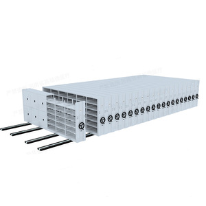 Unidad de estanterías móviles de acero Saiford SFD-902D, archivador de oficina de 2 pisos con cerradura y rieles guía - Product Image 1