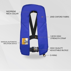 أكسفورد النسيج + النيوبرين + تبو الحياة البحرية سترة CE شهادة USCG المعتمدة 150N الكبار دليل قابل للنفخ سريع - Product Image 1