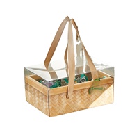 Boîte cadeau personnalisée en carton portable avec fenêtre transparente et poignée, emballage alimentaire pour le Festival du Dragon, boîtes en papier