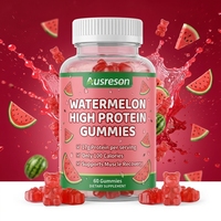 Ausreson OEM High Vital Proteins Collagen Peptides Gummy Saveur Pastèque Suppléments Musculaires Gommes de Protéines de Lactosérum Isolées