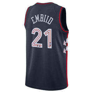Philadelphie # <span class=keywords><strong>Maillot</strong></span> de basket-ball City Edition 21 Joel <span class=keywords><strong>Embiid</strong></span> - Brodé avec des logos, uniforme respirant - Product Image 4