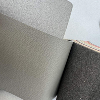 Cuir synthétique PVC couleur unie 1,2 mm, tricoté, résistant à l'usure, élastique, imperméable pour textiles de maison, meubles, automobile