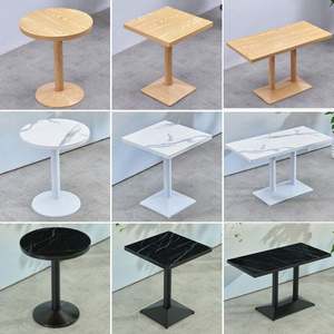 Mesa Con Base Metalica Para Muebles Mesa De Restaurante Con Chapa De Contrachapada Sillas De Comedor - Product Image 5