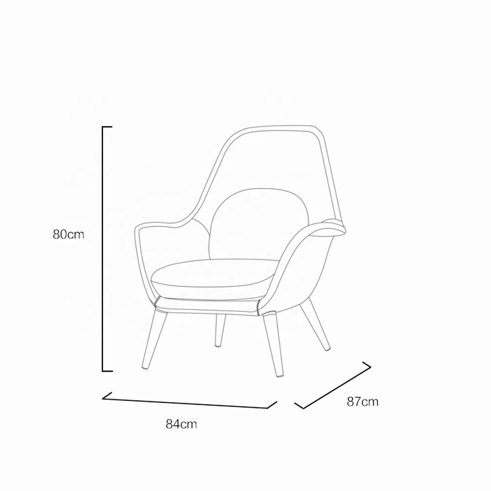 Wholesale Home Furniture PU Leather Wood Lounge Chair Restaurants Hotel Wood Chairs Luxury Living Room Chairs