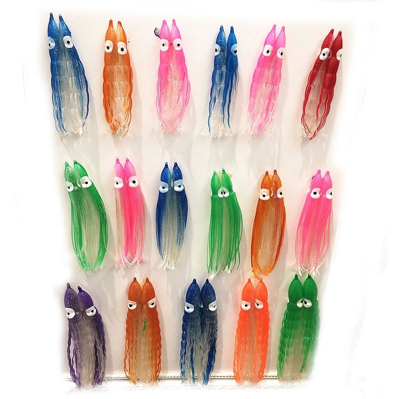 Octopus Squid Skirt Fishing Lure Set - Soft PVC Trolling Lures For Saltwater & Freshwater