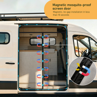 Les nouvelles portes moustiquaires magnétiques robustes pour camping-car avec filet en polyester anti-moustiques, installation facile