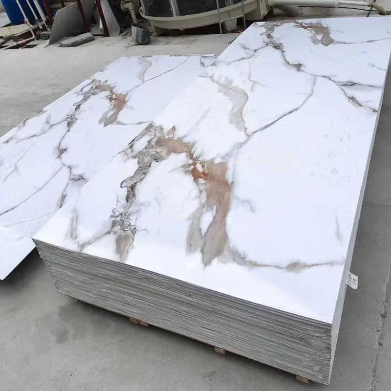 Most popular 1220*2440 Sheet Marble Pvc Sheet Uv Laminated Plastic Pvc Marble Sheets Wall Panel