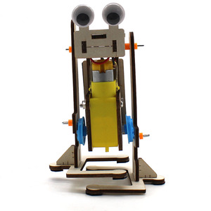 Petit robot marcheur 2 en 1 en bois, kit scientifique DIY pour enfants de 7 à 9 ans, jouet éducatif STEM, assemblage manuel, forme de dessin animé - Product Image 3