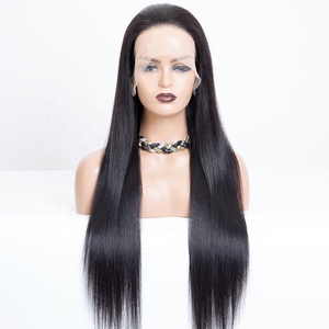 Suministro directo de fábrica de <span class=keywords><strong>la</strong></span> más alta calidad de cabello humano personalizado HD Peluca de encaje Color natural Cabello largo - Product Image 3