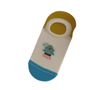 Chaussettes courtes fantaisie pour <span class=keywords><strong>femme</strong></span>, d'été, fines, en maille respirante, tricotées, avec semelle antidérapante en silicone, invisibles, style japonais mignon et ludique - Product Image 1