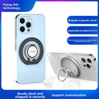 Support de téléphone rotatif et pliable en alliage d'aluminium flexible, avec ventouse magnétique, personnalisable avec logo OEM/ODM