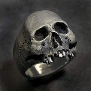Anillo de Calavera <span class=keywords><strong>para</strong></span> <span class=keywords><strong>Hombre</strong></span> ZhuQian, Estilo Antiguo Ahumado Negro, Plata Antigua, <span class=keywords><strong>para</strong></span> Motociclistas, Punk, <span class=keywords><strong>Joyería</strong></span> Única con Personalidad - Product Image 1