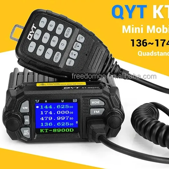 QYT KT-8900D 25W Car Radio Car Intercom VHF UHF 136-174/400-480mhz Dual Band Mini Mobile Radio Walkie Talkie
