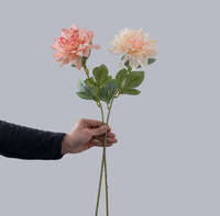 Fleurs artificielles en soie, mélange de dahlias et de roses, style européen fait main, décoration murale pour la Saint-Valentin