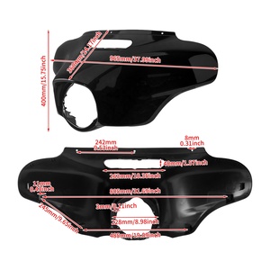 Cubierta de carenado exterior para faro de motocicleta Batwing para Harley Touring Electra Street Glide Ultra 2014-2024 - Product Image 5